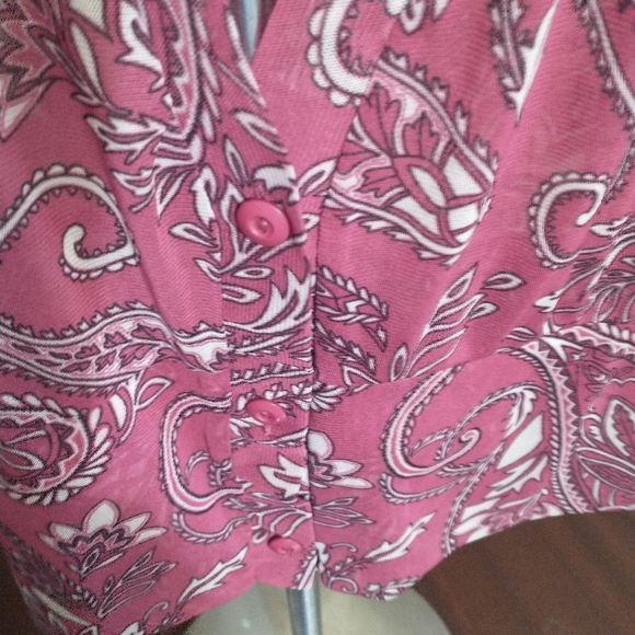 Pink Paisley Sheer Cardigan - Picture 2 of 6